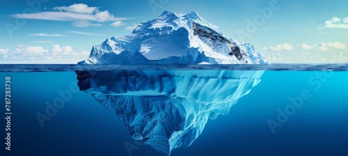 Antarctic iceberg  climate change, conservation, melting ice, rising sea levels, ozone threat poster #787283738