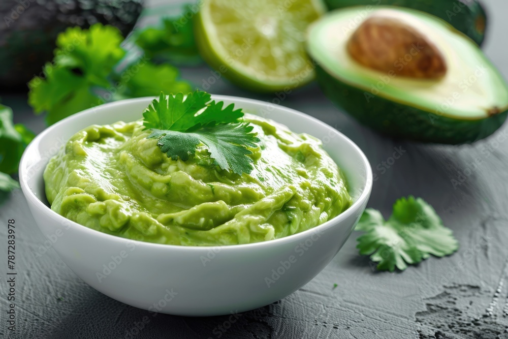 Fresh and Flavorful! Delicious Avocado Dip with Cilantro and Lime served up in a Bowl- Perfect as a Sauce or Guacamole- Vegetarian Mexican Food Fresh and Flavorful! Delicious Avocado Dip with Cilantro and Lime served up in a Bowl- Perfect as a Sauce or Guacamole- Vegetarian Mexican Food