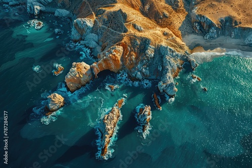 Aerial View of Lands End and Ocean