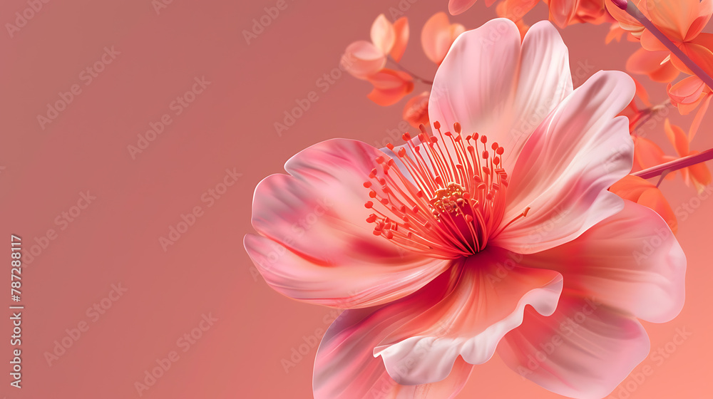 Fototapeta premium Flower minimal background the beauty that can be further developed is a variety of graphic designs