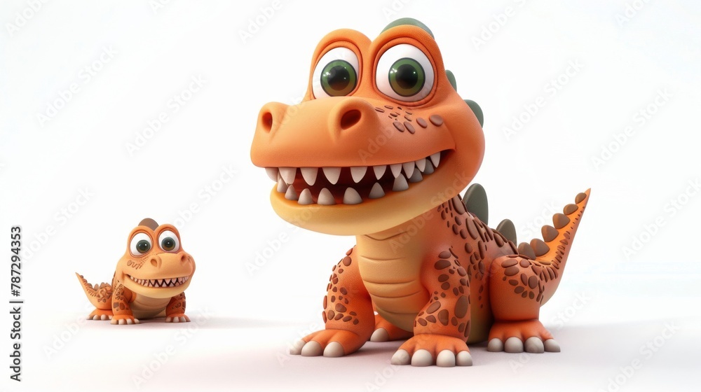 a toy dinosaur and a small toy frog a toy dinosaur and a small toy frog
