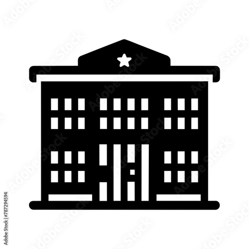 "Prison Icon Vector" Illustrates A Vectorized Icon Representing A Prison, Designed To Encapsulate Themes Of Crime, Justice, And The Enduring Presence Of Law.