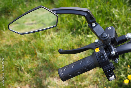 The rear view mirror of bicycle or scooter. The handlebar equipment of bike.