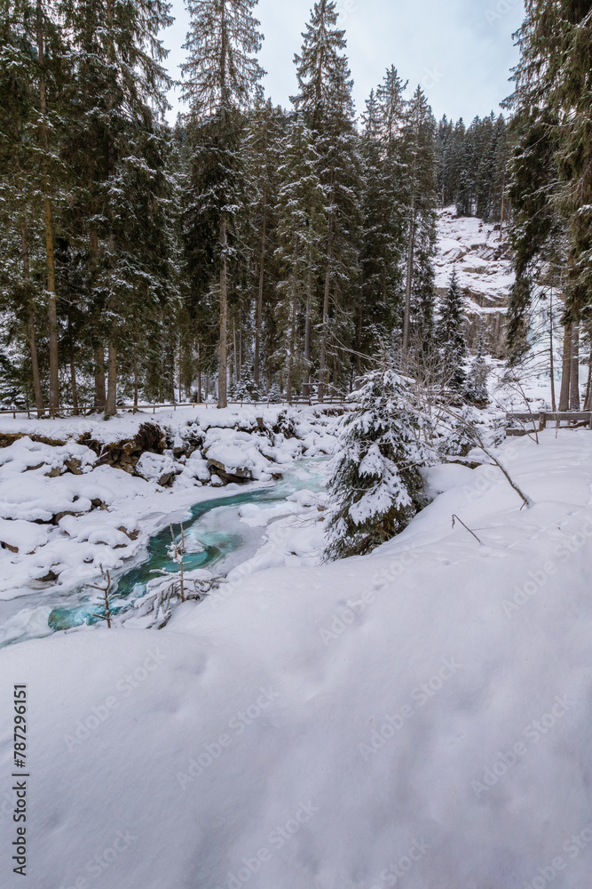 snowy scenery at Krimml (Austria) snowy scenery at Krimml (Austria)