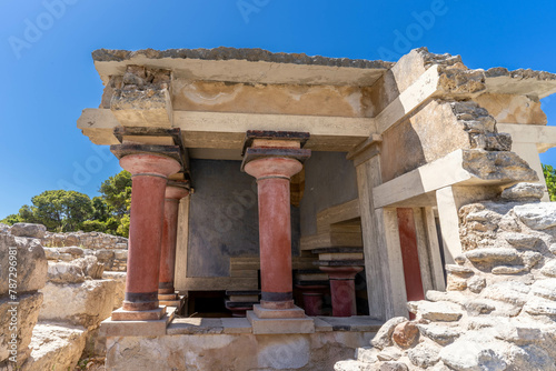 Palace of King Minos in Knossos, Crete photo