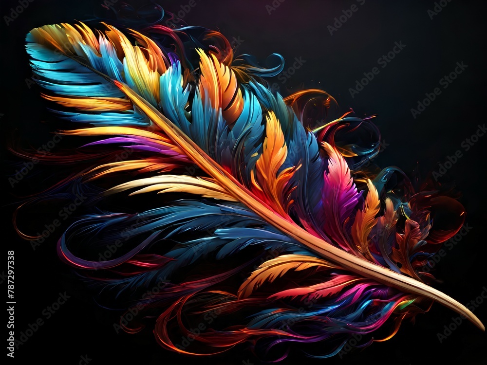 Obraz premium feathers background