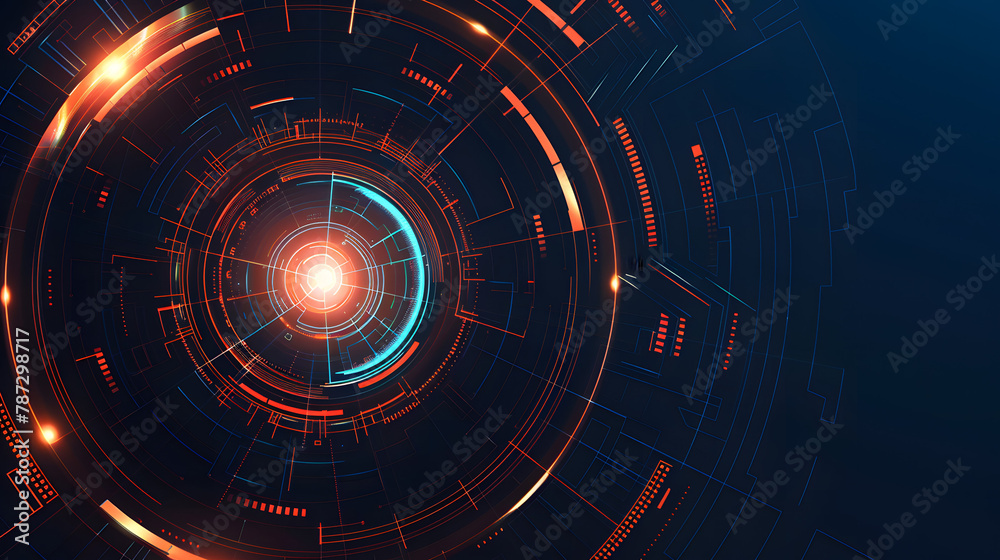 A striking image of circular digital elements and glowing bright light suggesting concepts of analytics and systems A striking image of circular digital elements and glowing bright light suggesting concepts of analytics and systems
