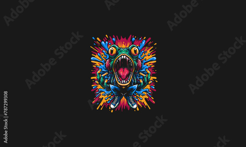 frog monster vector illustration artwork design