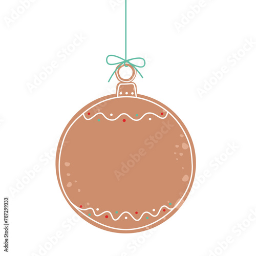 Creative Christmas banner template. Christmas and New year Holiday greeting card template New year and Christmas celebration card design Gingerbread cookie banner template isolated on white background