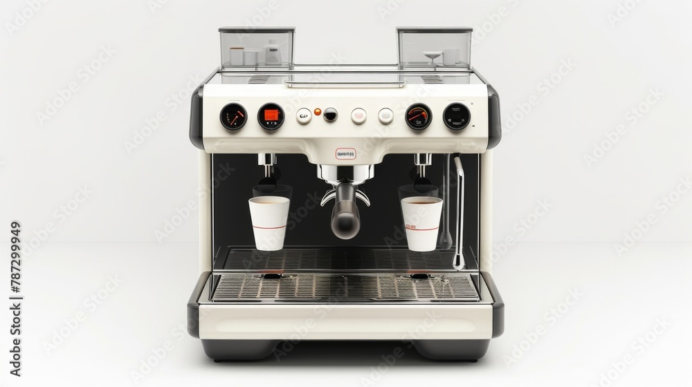 a coffee machine with two cups on the side a coffee machine with two cups on the side