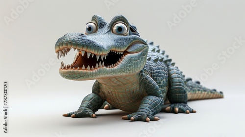 a toy alligator with a big mouth and sharp teeth