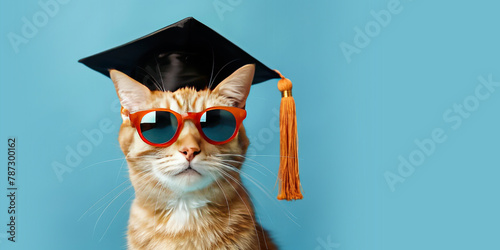 Cat Wearing Graduation Cap ...