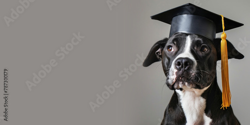 Dog wearing Graduation Cap ...