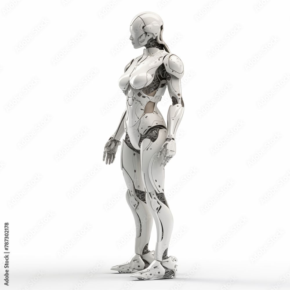 robot body, hyper realistic, unreal engine. modeled after a woman body. white background high fashion. robot body, hyper realistic, unreal engine. modeled after a woman body. white background high fashion.