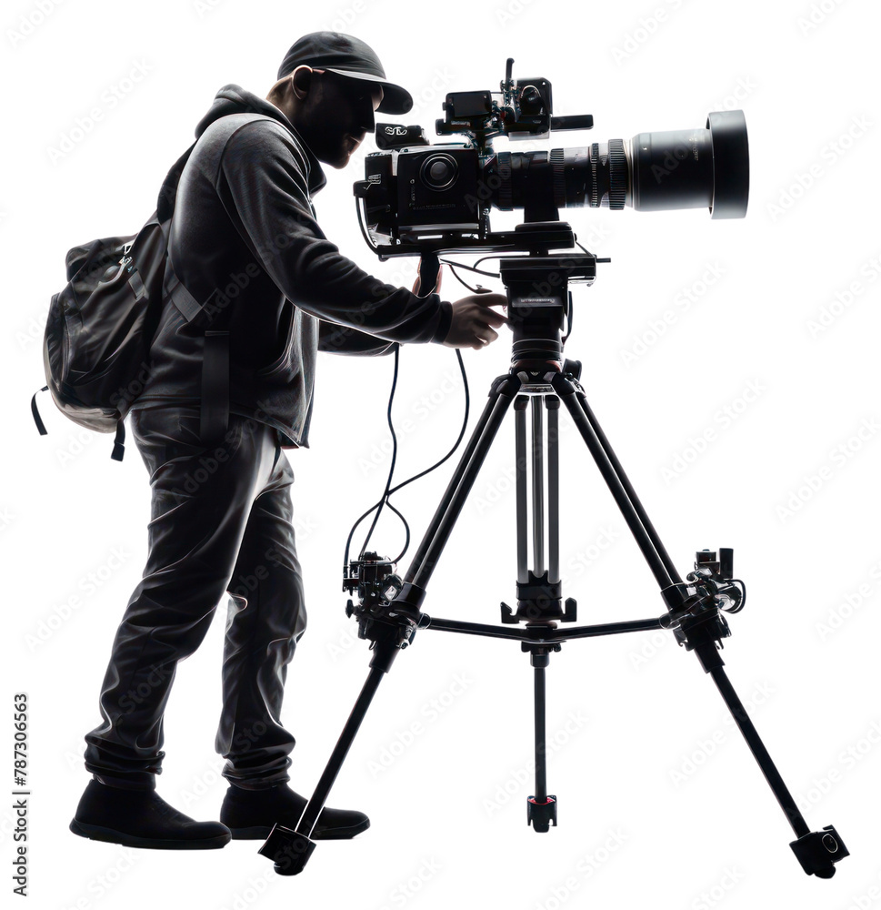 PNG Tripod person adult photo