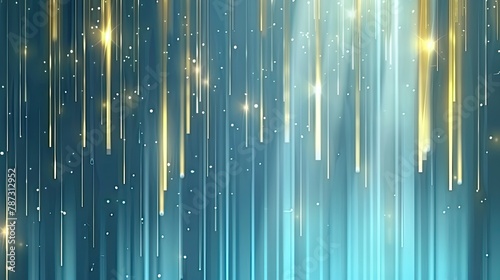 Abstract blue and gold stripe vertical lines light