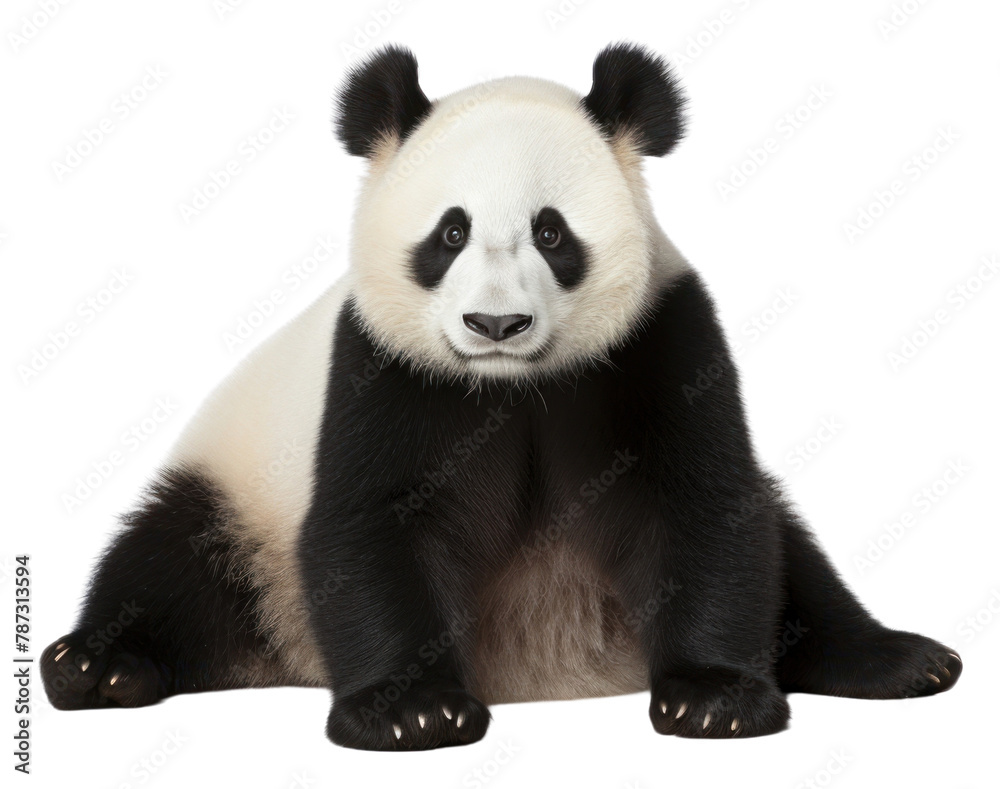 Naklejka premium PNG A cute panda wildlife animal mammal.