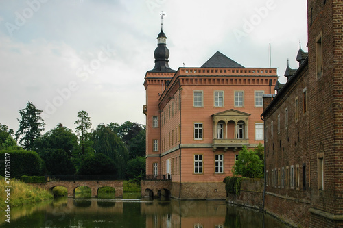 Majestic European Castle with Reflective Moat