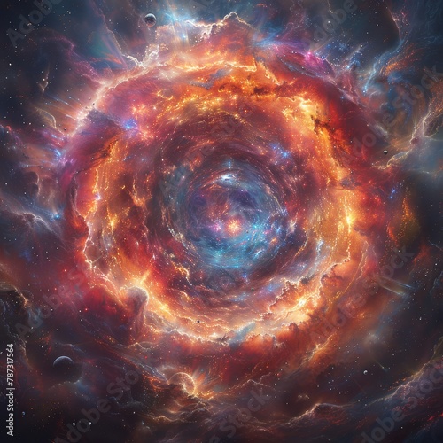An abstract painting of a supernova.