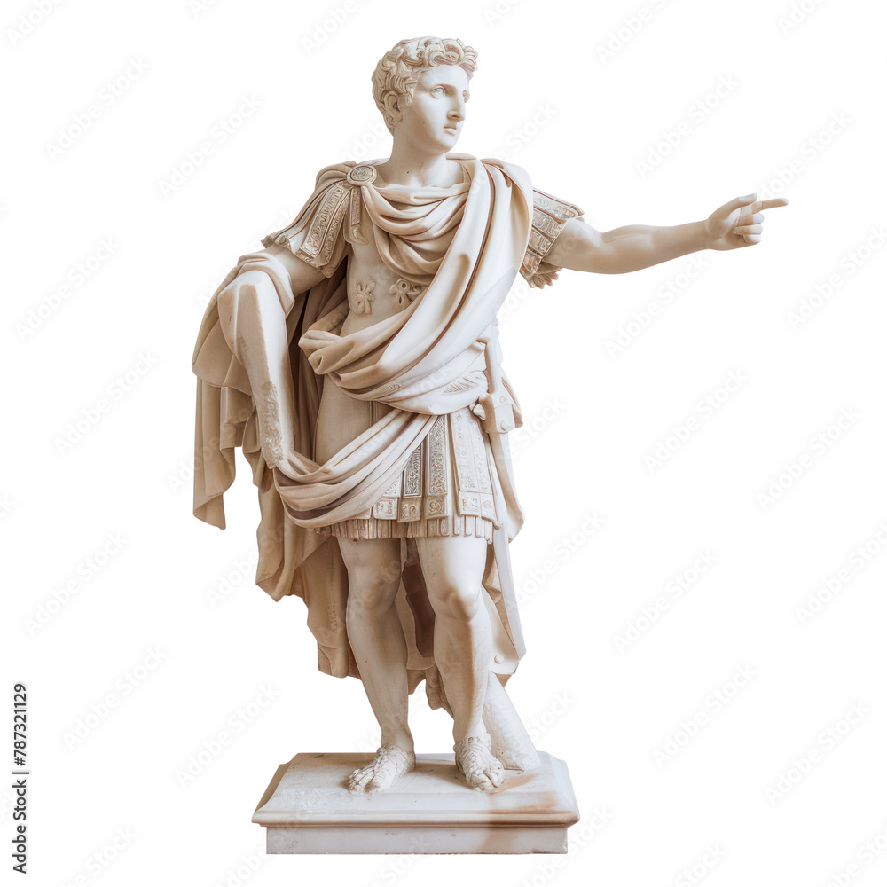 Fototapeta premium Roman Triumphal Statue of Roman Art isolated on transparent png.