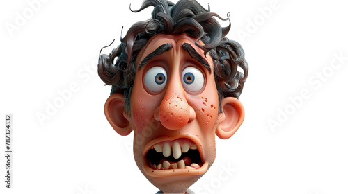 a cartoon character with a goofy look on his face. transparent background png