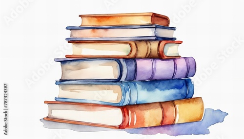 stack of books with the top book being purple