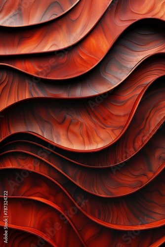 Detailed organic brown wooden waves abstract closeup of textured wood art background