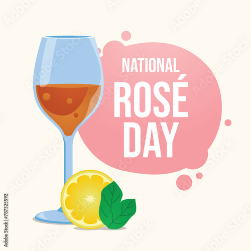 National Rose Day design template. wine vector design. flat design. vector eps 10.