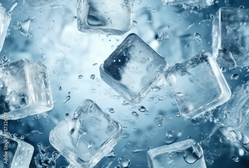 ice broken into cubes or other shapes