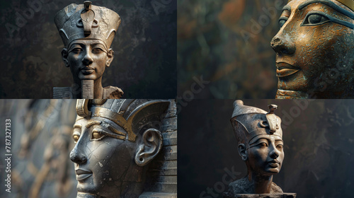 beautiful sculptures of Egyptian sphinxes photo