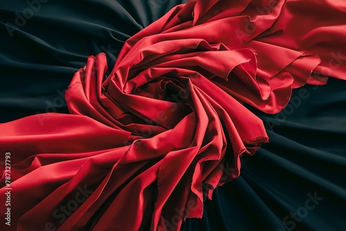 abstract red black fabric