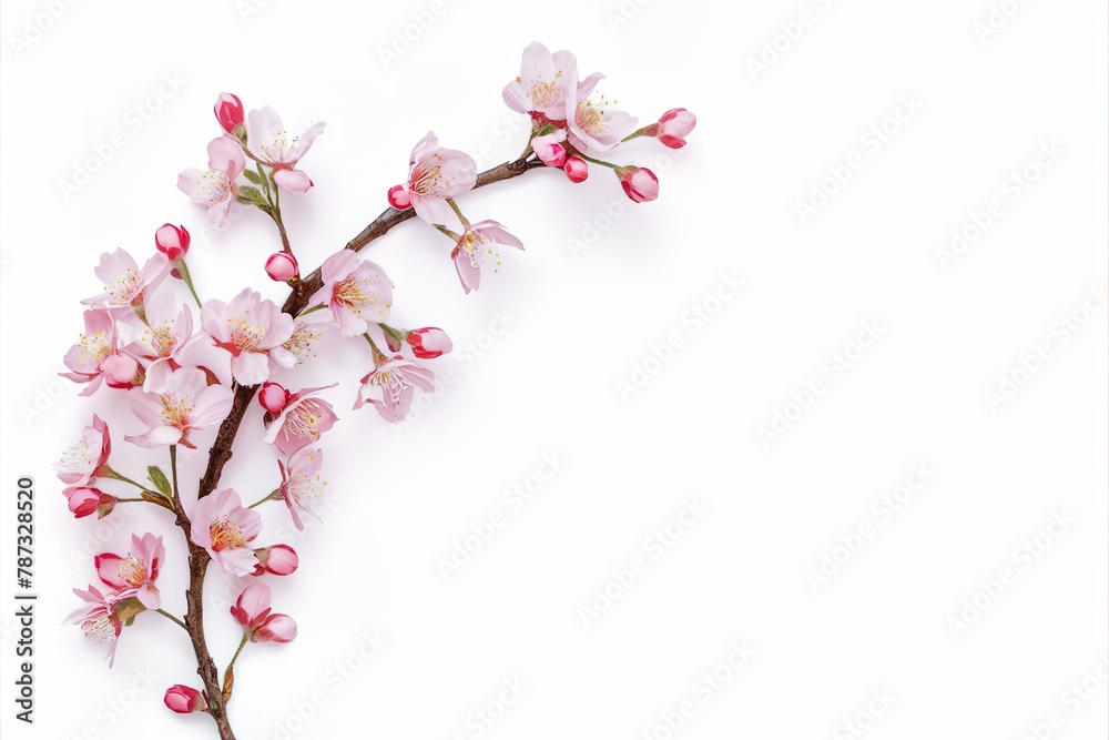 Cherry blossom isolated on white background