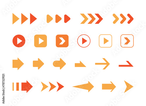 Set of arrow icons of various shapes. Free Download Set of arrow icons of various shapes. - GFXLoad