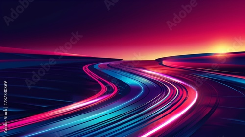 The background is race track, gradient color, vector design, modern typography, simple shapes, clean lines, bright colors. Generated by artificial intelligence.