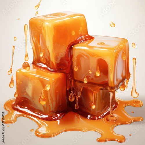 caramel cubes with splash 