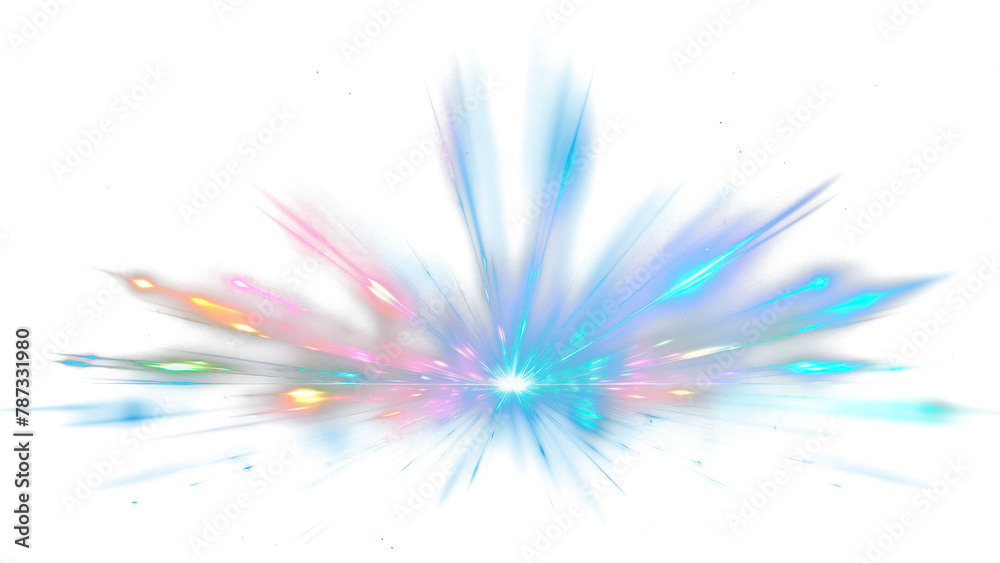 Fototapeta premium PNG Holographic light backgrounds fireworks night