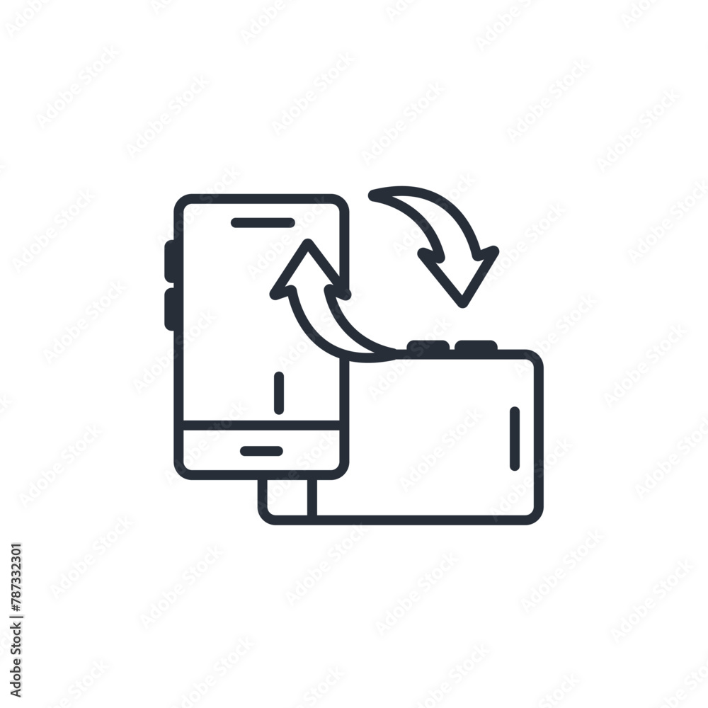 orientation phone icon. vector.Editable stroke.linear style sign for use web design,logo.Symbol illustration. orientation phone icon. vector.Editable stroke.linear style sign for use web design,logo.Symbol illustration.