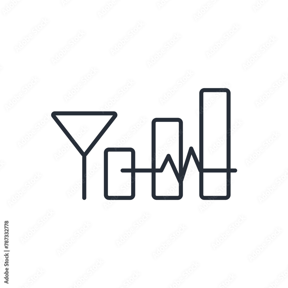 Signal icon. vector.Editable stroke.linear style sign for use web design,logo.Symbol illustration. Signal icon. vector.Editable stroke.linear style sign for use web design,logo.Symbol illustration.