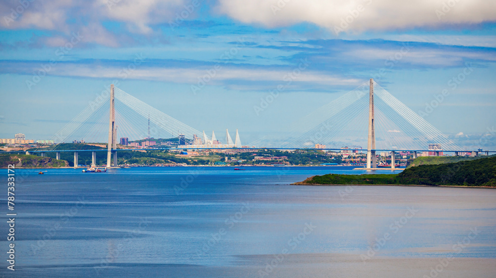 Obraz premium Russky Russian Bridge, Vladivostok
