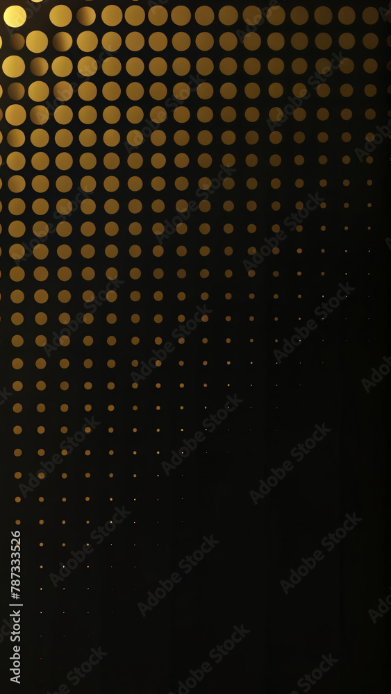 Gold Halftone Dots, Abstract Vector Background Illustration