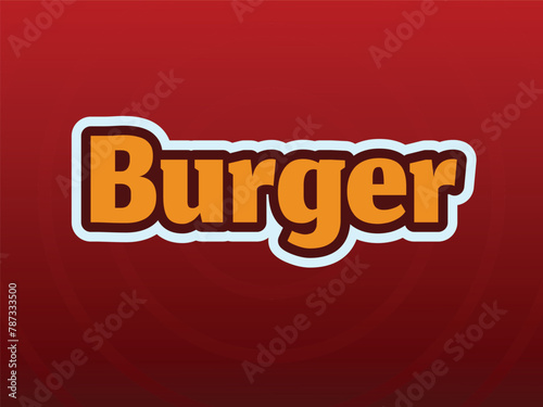 Modern editable food text effect design template