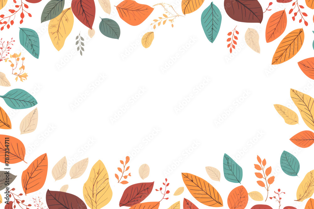 PNG  Autumn leaves pattern plant leaf. AI generated Image by rawpixel