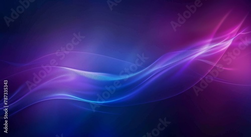 Blue and purple gradient background, curved shape.