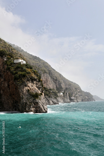 Priano coastline, Amalfi Coast, Italy