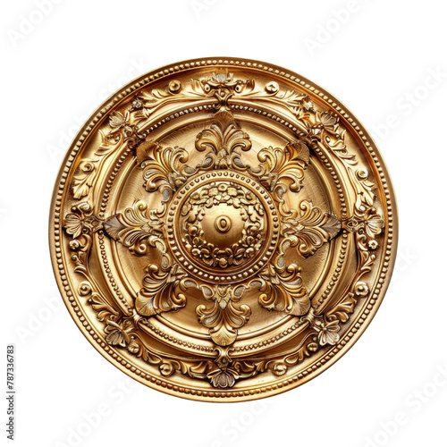 Paten of Byzentine Art isolated on transparent png.