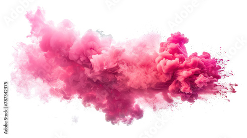 Obraz na płótnie transparent pink smoke cloud isolated on transparent or white background PNG w salonie