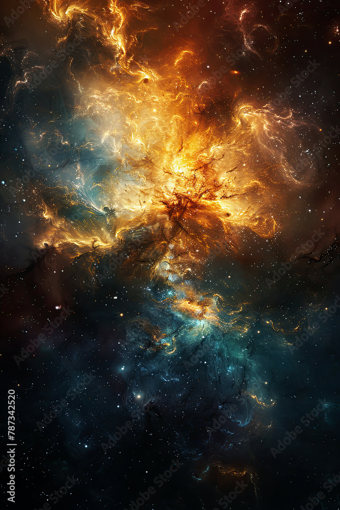 Obraz premium Galaxy Photo Interstellar Theme