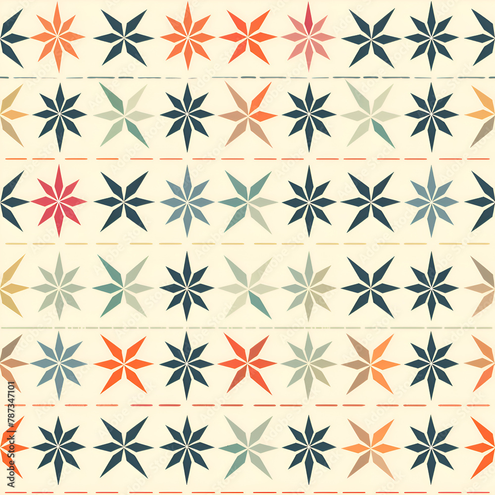 A pattern of stars with different colors and sizes. The stars are arranged in a way that creates a sense of movement and flow. Generative AI A pattern of stars with different colors and sizes. The stars are arranged in a way that creates a sense of movement and flow. Generative AI