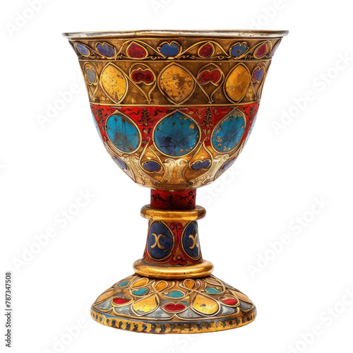 Holy Grail of Romanesque Art isolated on transparent png. photo