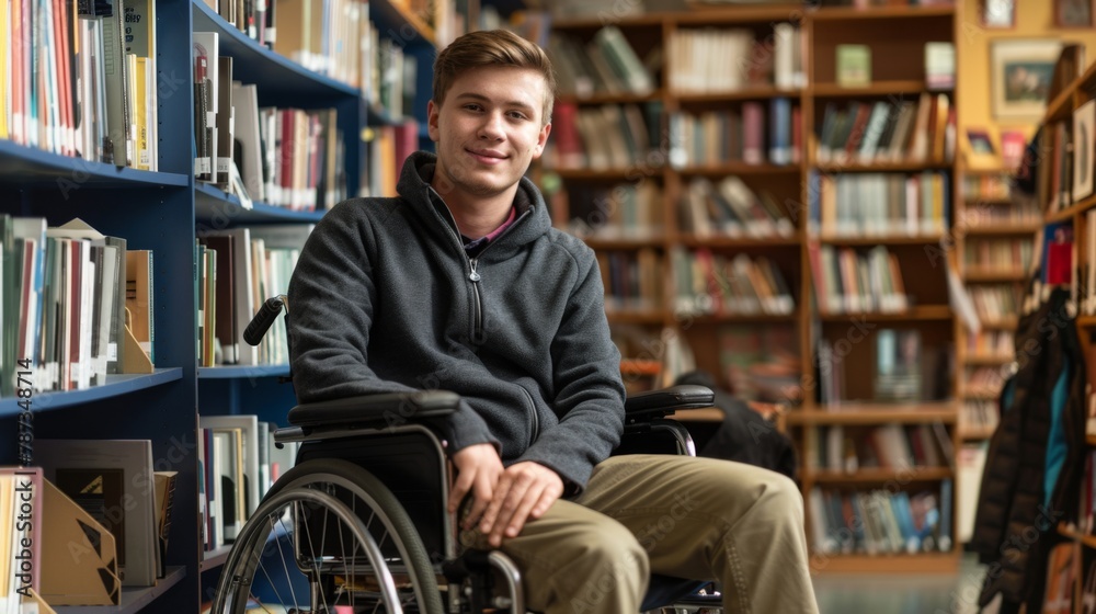 Confident Student in Wheelchair Confident Student in Wheelchair